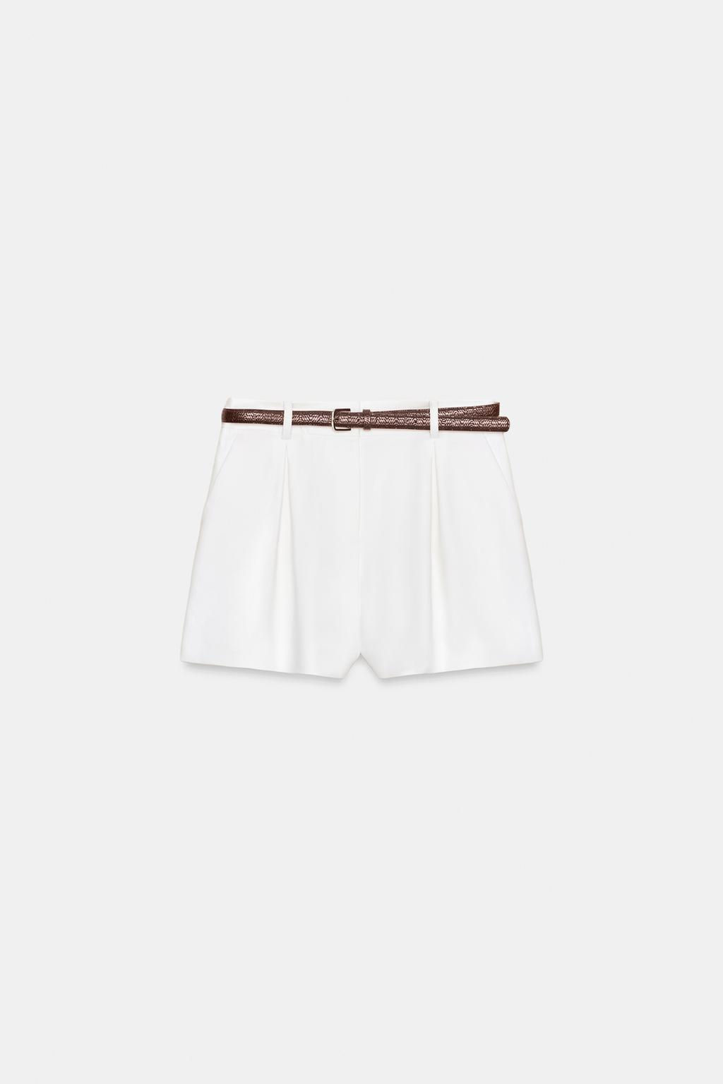 DARTED BERMUDA SHORTS WITH BELT - Zara фото 6
