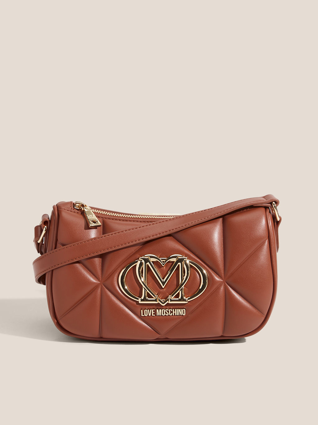 Кросс-боди LOVE MOSCHINO EMBOSSED Q Артикул 4561062, красно-коричневый