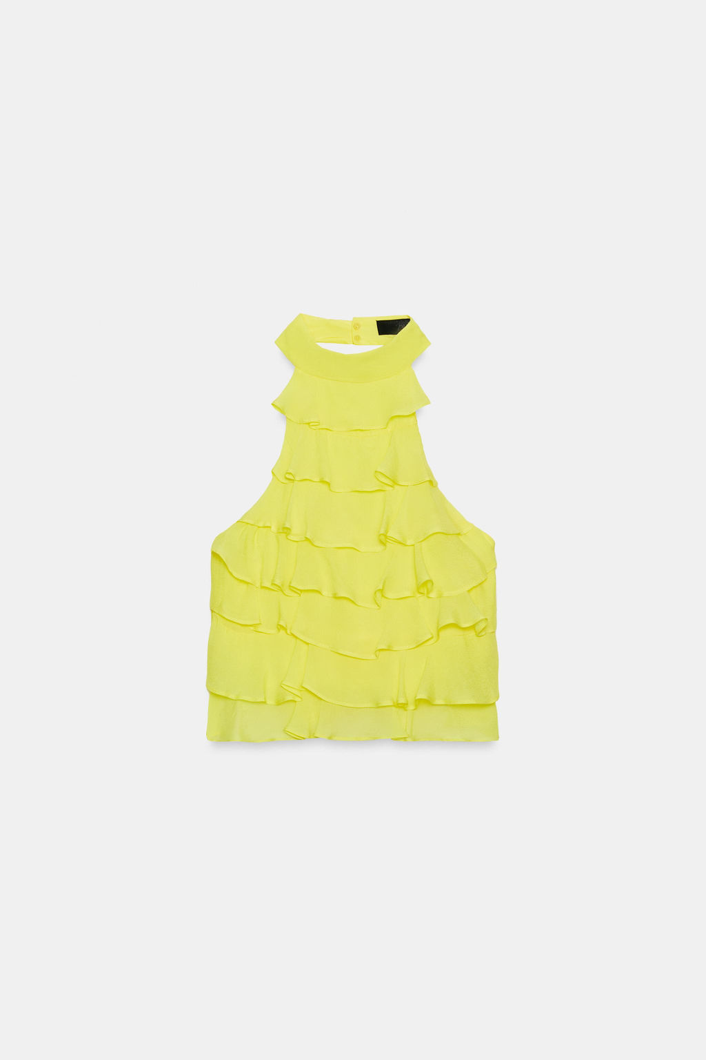 TOP GEORGETTE HALTER / Amarillo lim?n - Zara фото 5
