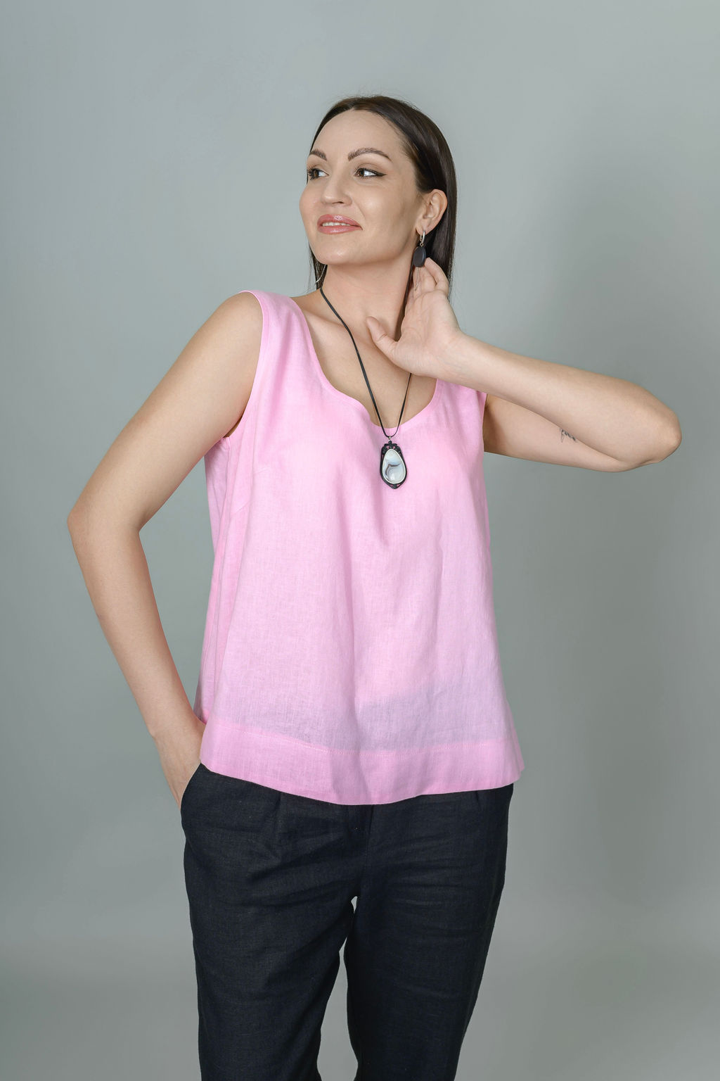 Топ 70% лен+ 30% вискоза