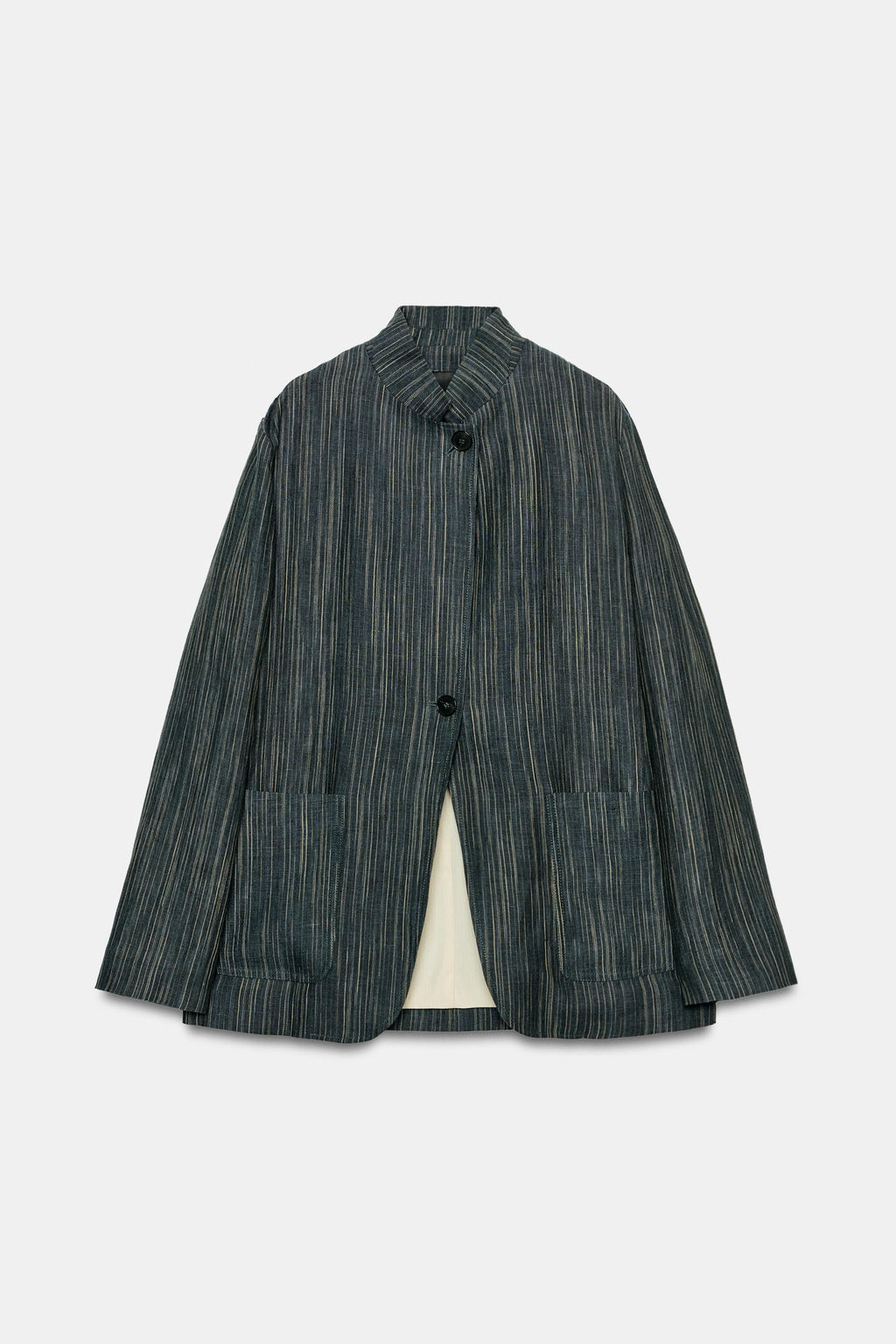 BLAZER LINO RAYAS ZW COLLECTION / Gris azul - Zara фото 5