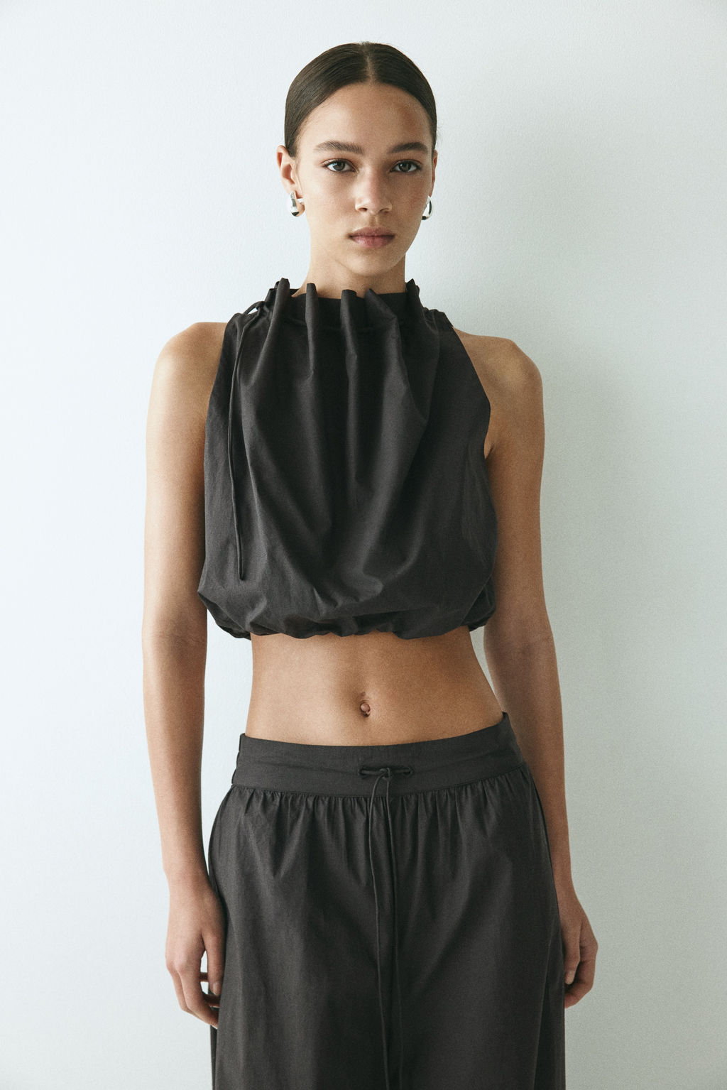 Top de popelina con cord?n de ajuste - H&m фото 2
