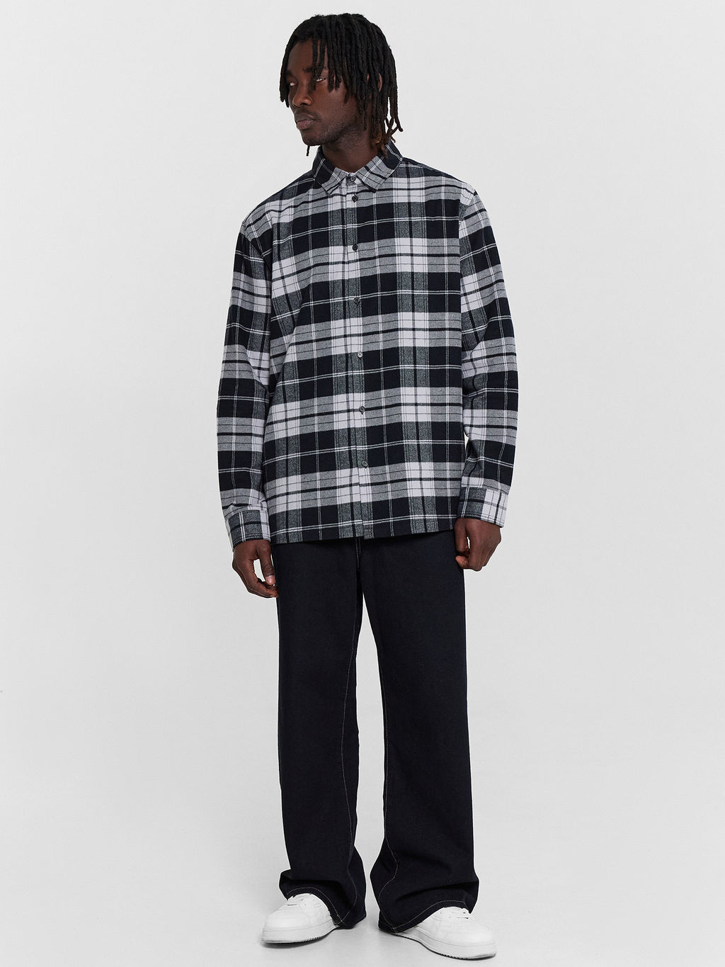 Рубашка мужская черная в клетку - Mark formelle фото 3