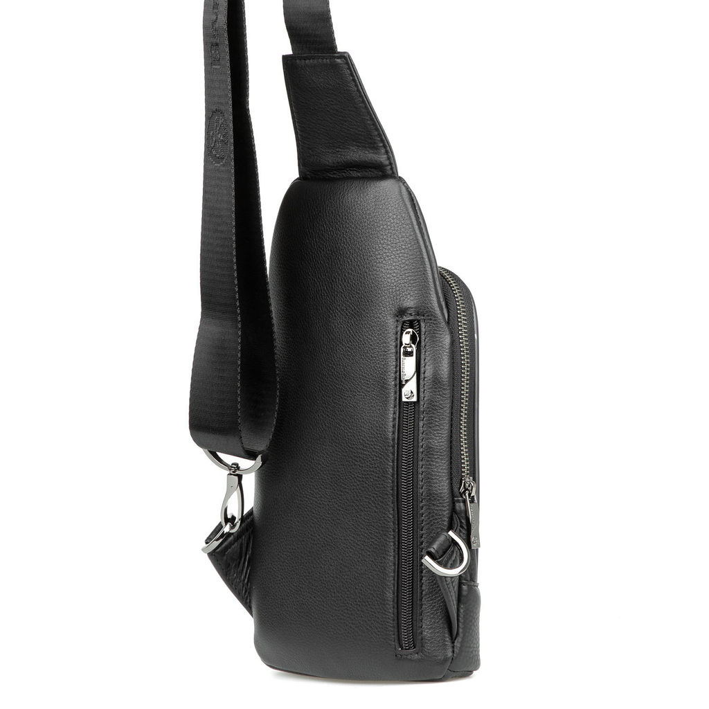 Мужская кожаная сумка-слинг - Barcelo biagi фото 3