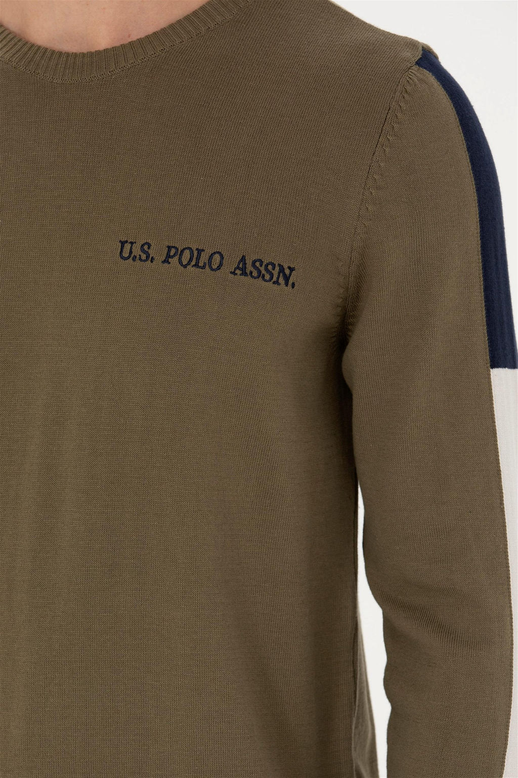 U. S. Polo Assn Мужской свитер цвета хаки - U.s. polo assn фото 14