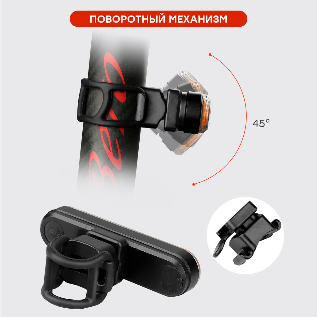 Фонарь задний COMIRON JEDDAH корпус: алюминий/ABS, IP67 свет: 36LED, 100lm аккум 500mAh, USB поворотные сигналы с дистанционным управлением /уп 100/ - ГалеонТрейд фото 18