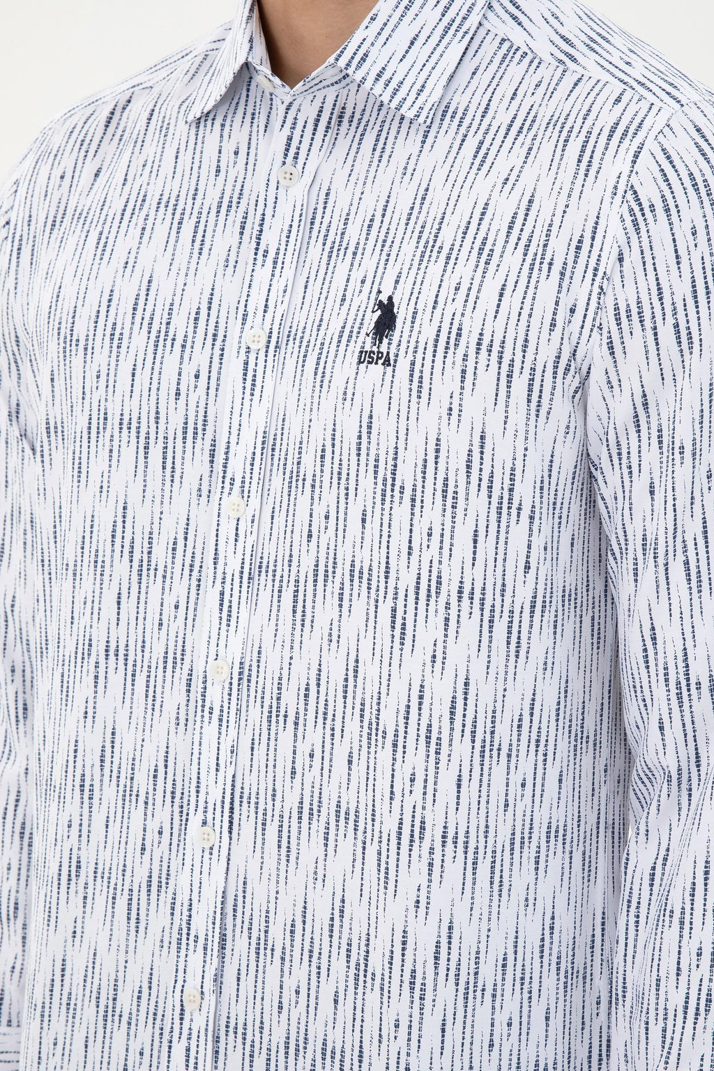 Мужская белая рубашка с длинным рукавом - U.s. polo assn фото 7