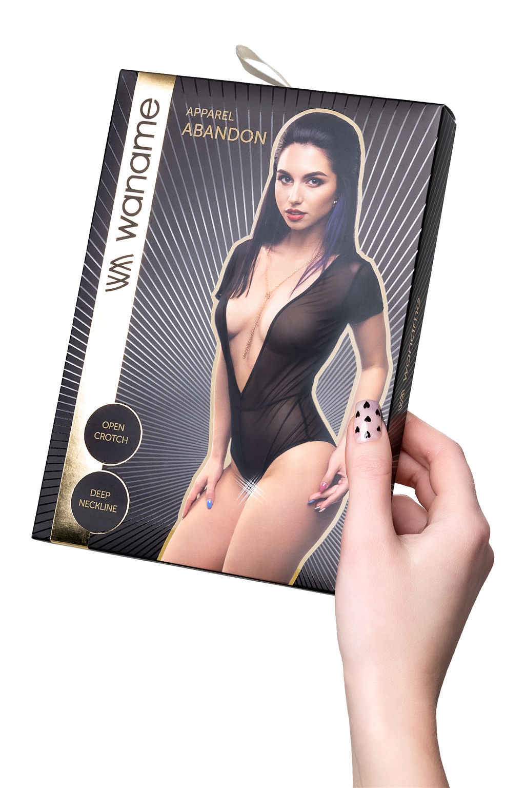 Эротическое боди Waname Abandon с короткими рукавами черное (42-44) - Waname apparel фото 14