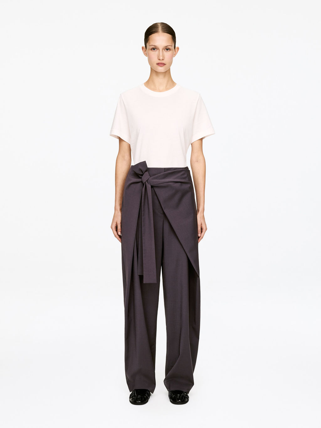 Pantalones sastre con detalle cruzado - H&m фото 2