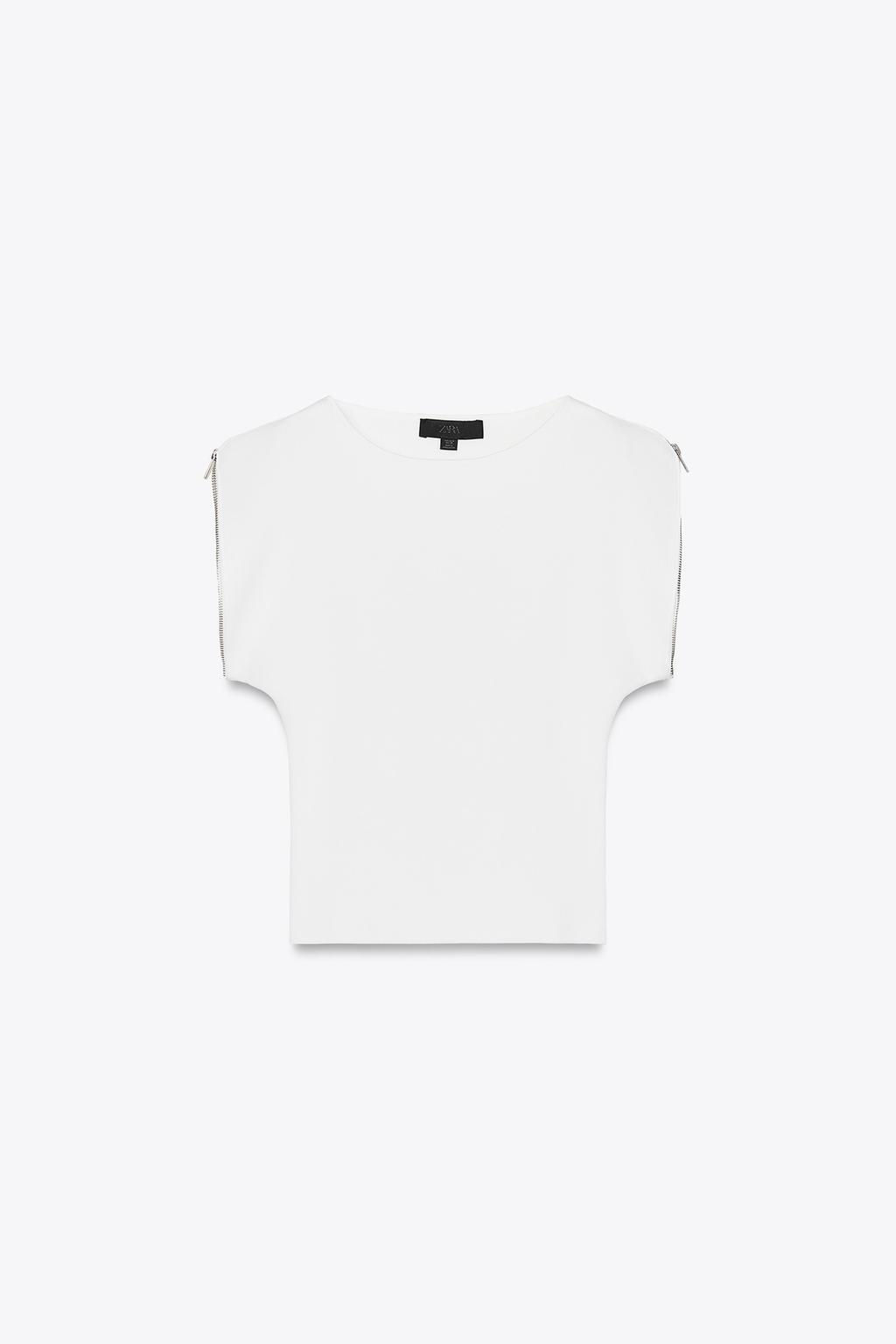 KNIT TOP WITH ZIPS - Zara фото 5