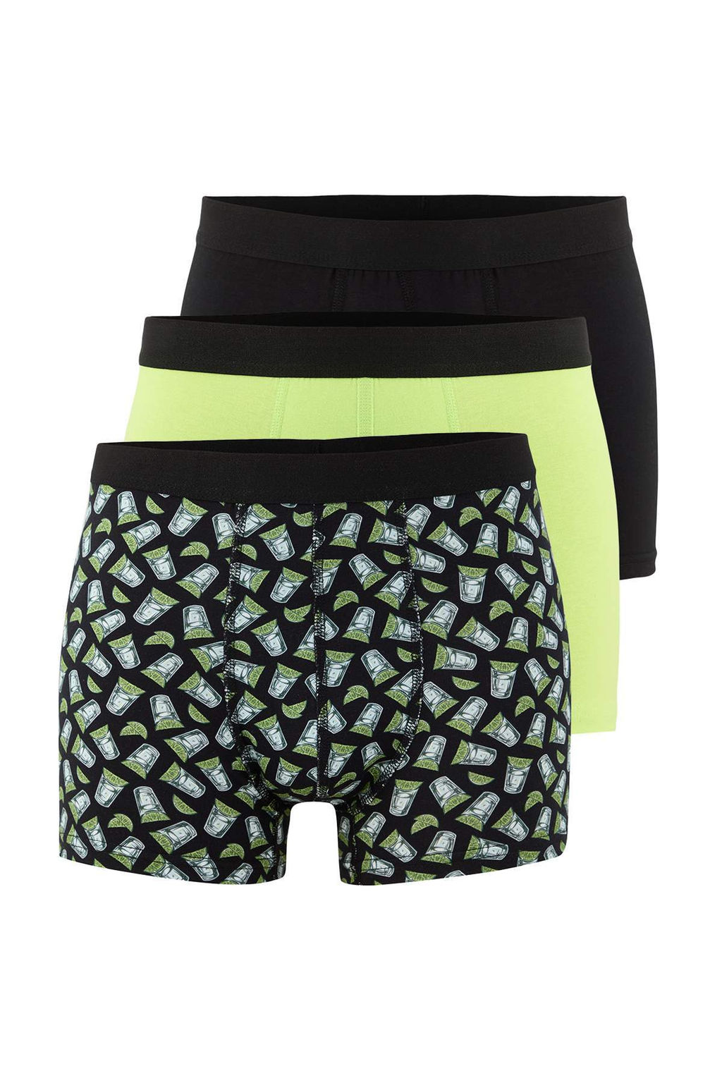 TRENDYOL MAN Cok Renkli Desenli-Duz 3lu Paket Pamuklu Boxer TMNAW22BX0010 - Trendyolmilla фото 9