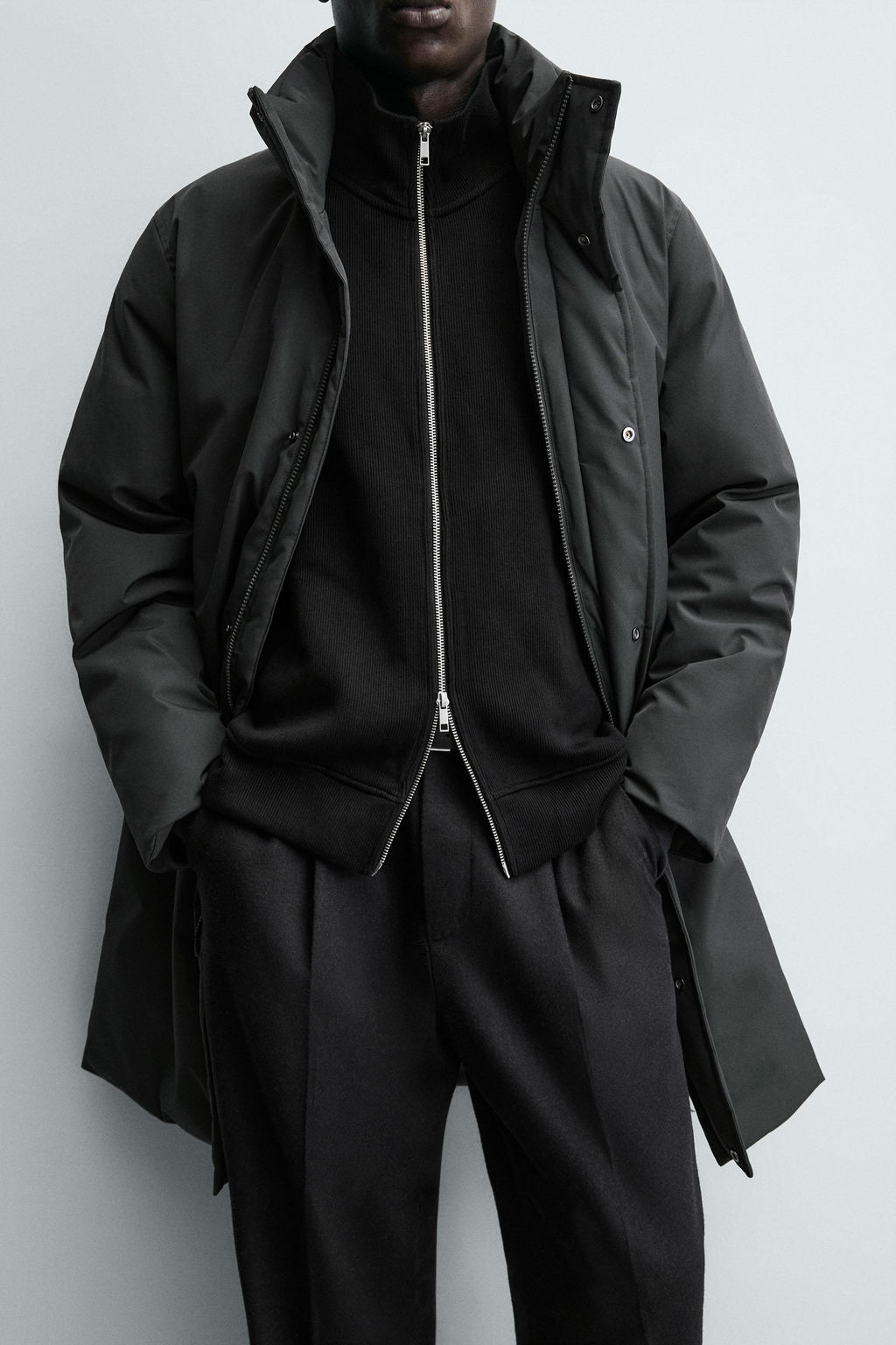 LONG QUILTED JACKET - Zara фото 5