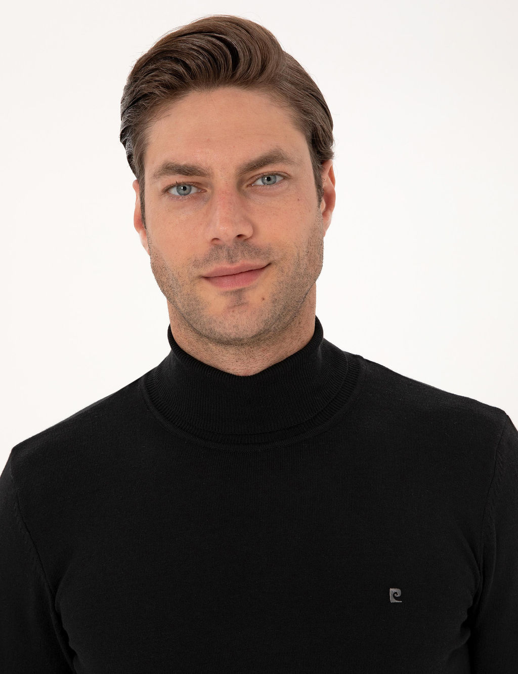 Siyah Slim Fit Bal_k__ Yaka Basic Triko Kazak - Pierre cardin фото 2
