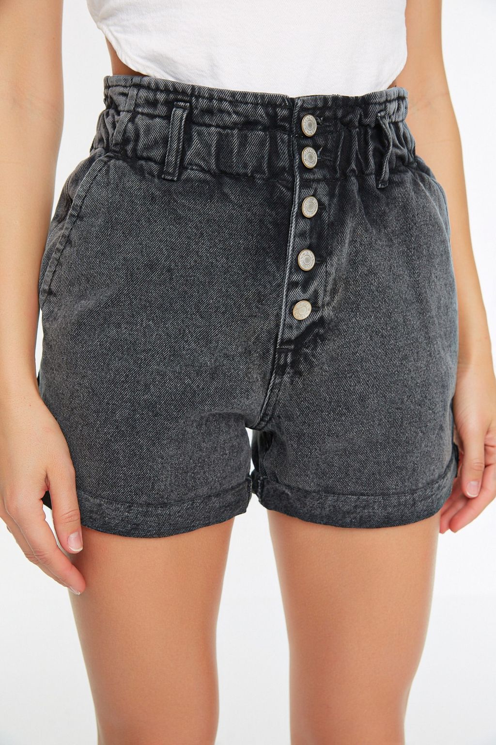 Antrasit More Sustainable Onden Dugmeli Denim Sort TWOSS20SR0319