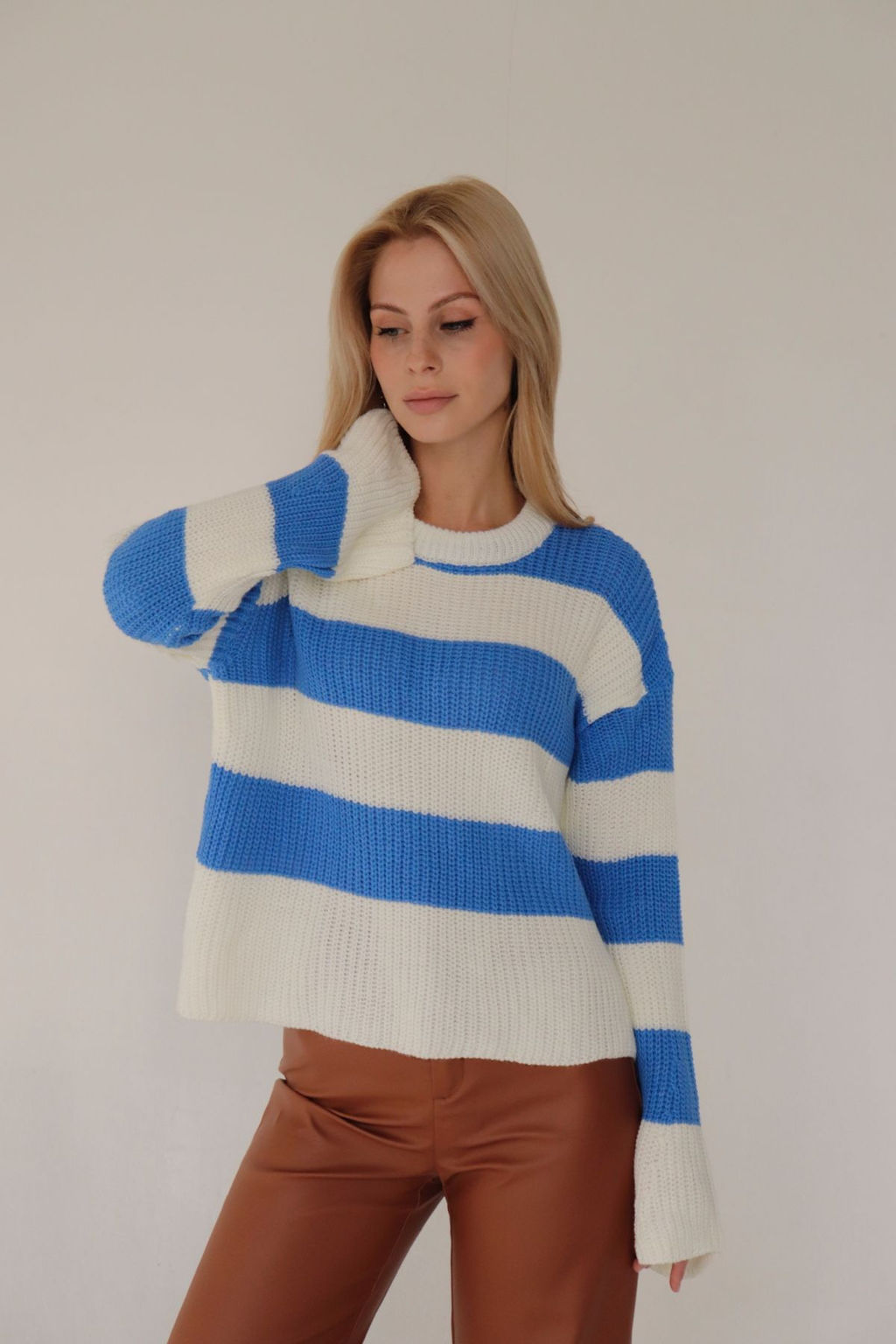 10413 Джемпер бело-голубой - Martichelli фото 4