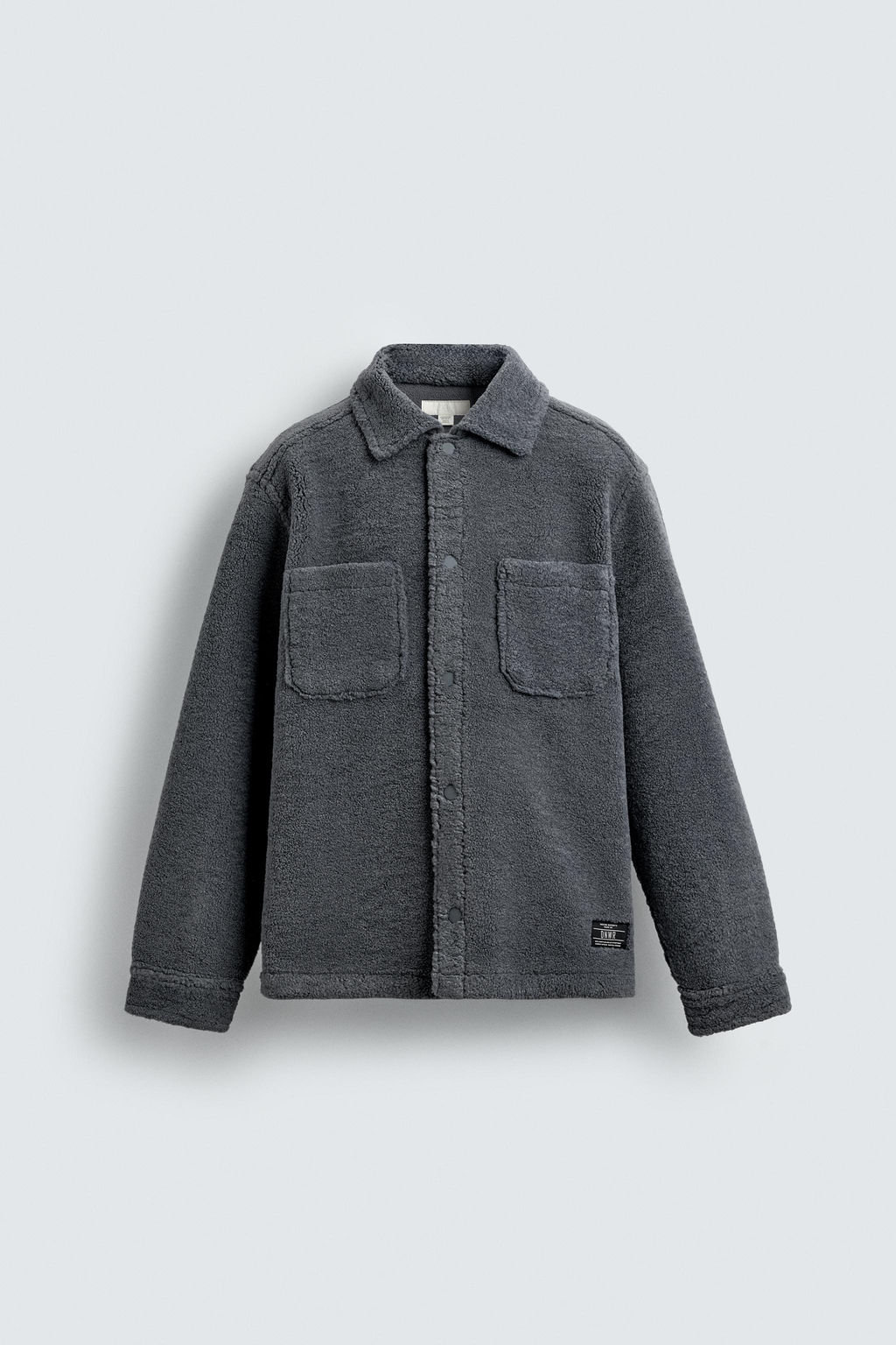 FAUX SHEARLING OVERSHIRT WITH POCKETS - Zara фото 7