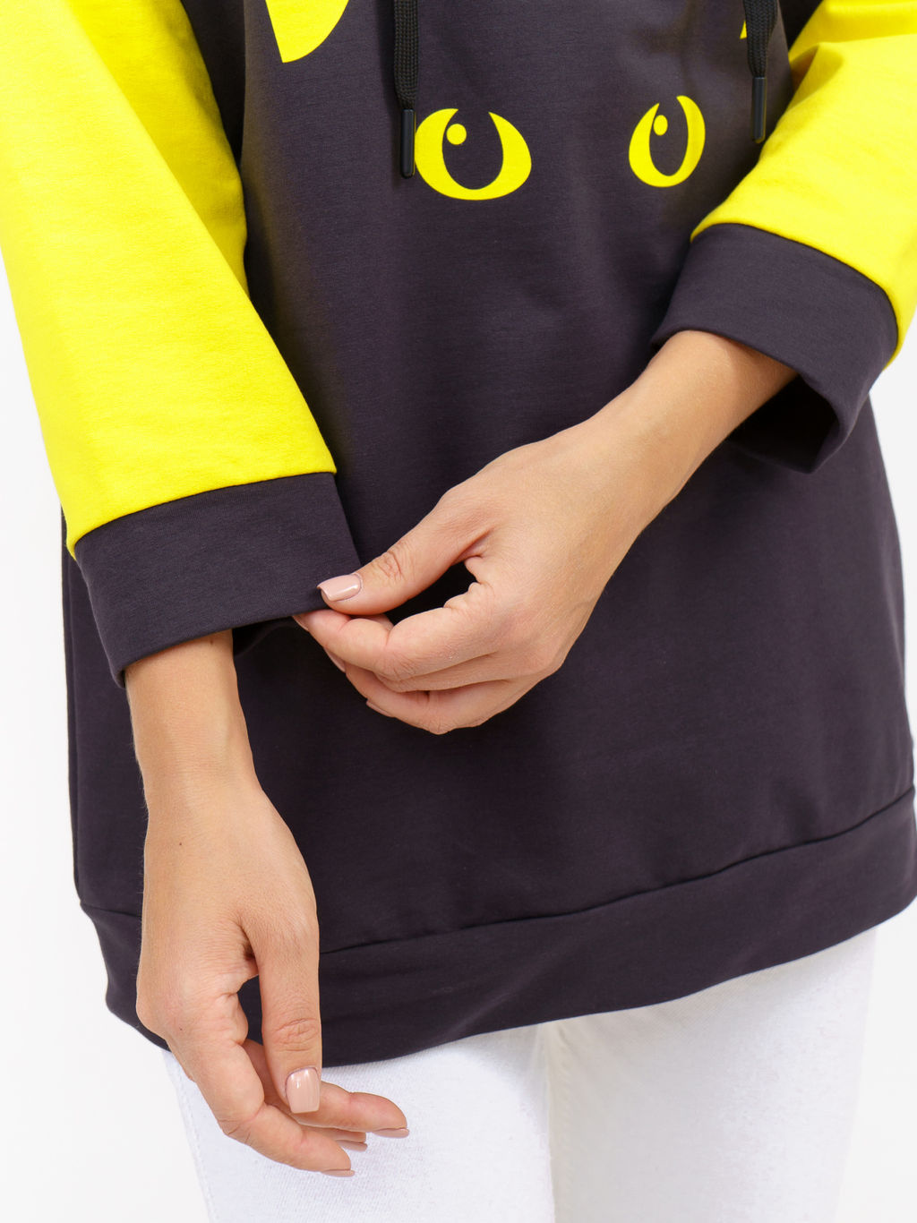 806 Худи "фуме/желтый"