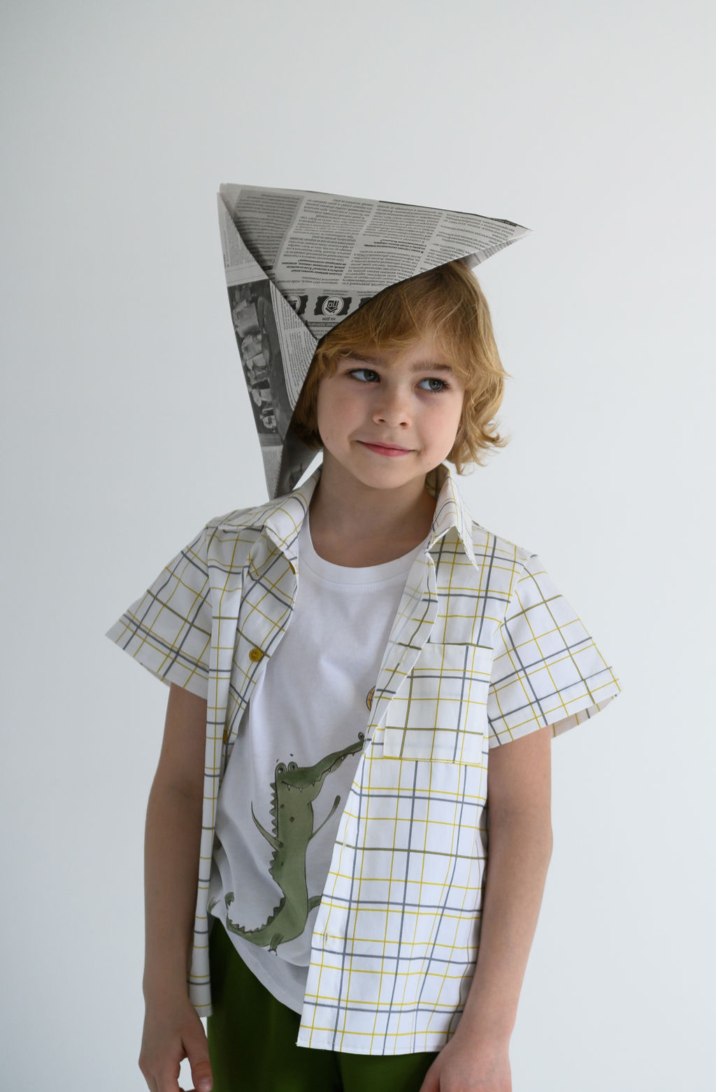 Футболка с принтом Крокодил, белый - Lesi kids фото 5