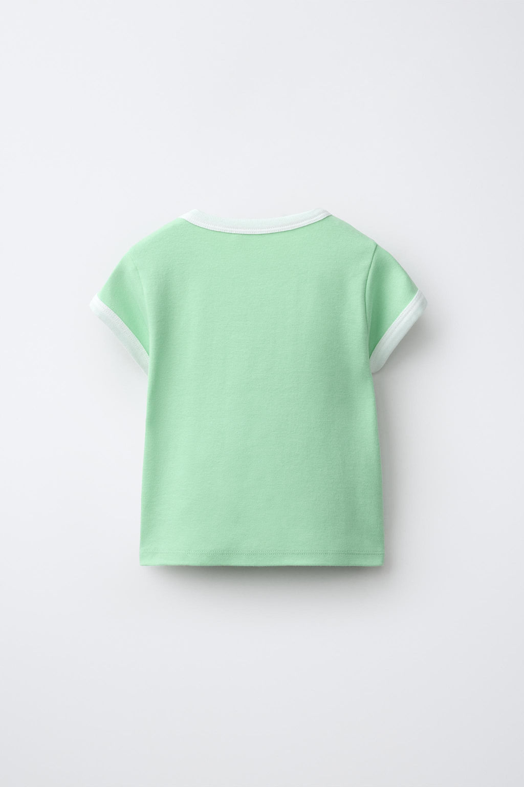 CAMISETA CONTRASTE ESTAMPADO N?MERO / verde lavado - Zara фото 2