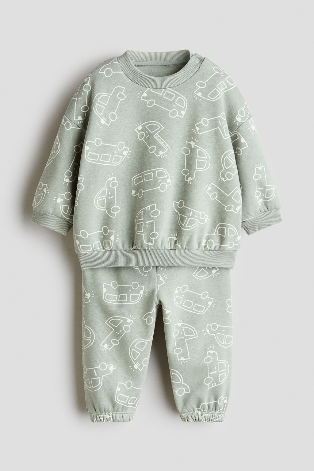 Conjunto estampado de 2 piezas en tejido sudadera