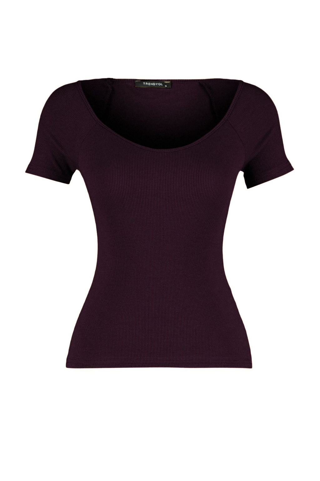 Murdum Fitted/Vucuda Oturan Fitilli Pamuk Esnek Orme Bluz TWOSS21BZ0579