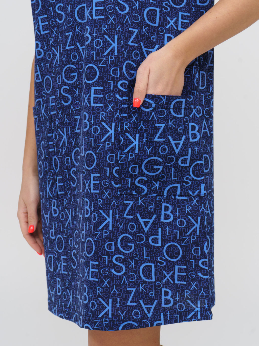 891 Футболка- Туника "Темно-синий"