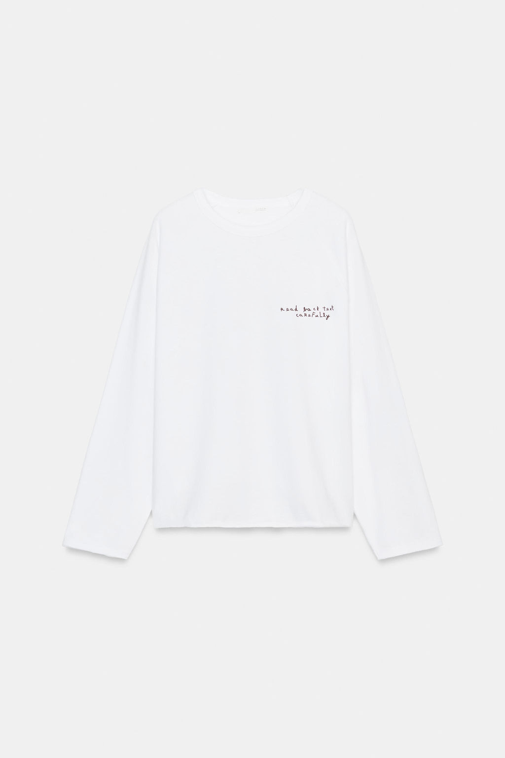 LONG SLEEVE TEXT T-SHIRT - Zara фото 4
