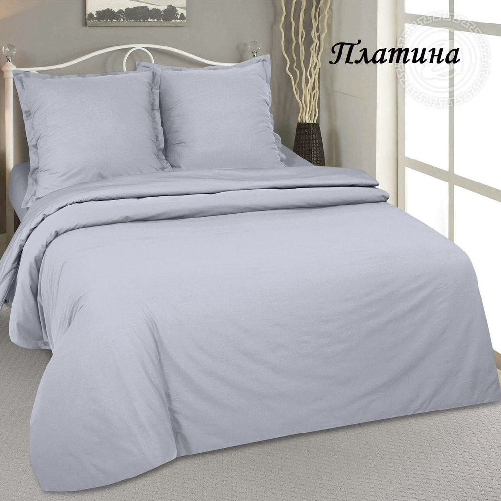 Комплект постельного белья Платина, 1,5-сп Поплин