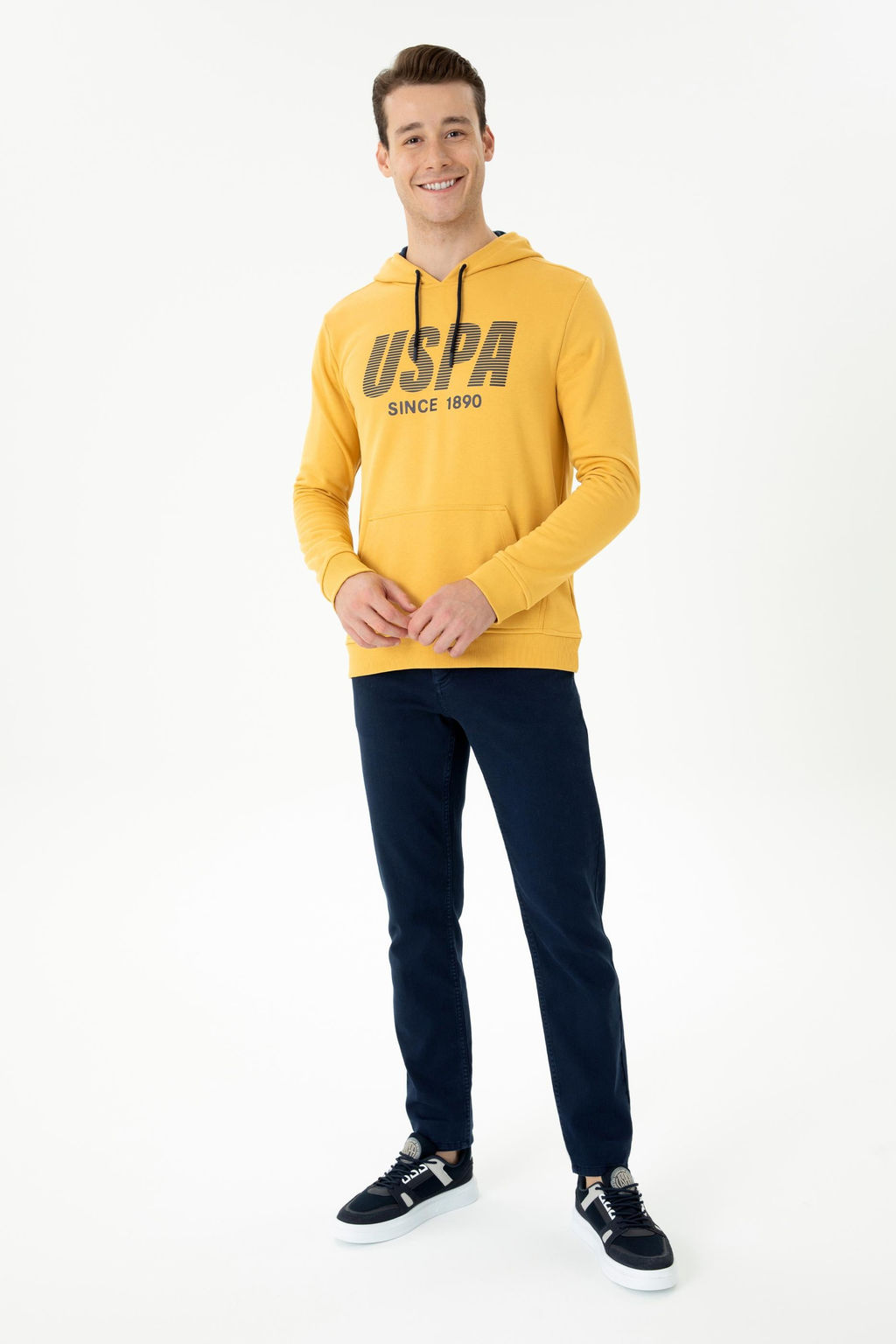 U. S. Polo Assn Мужская горчичная толстовка с капюшоном - U.s. polo assn фото 18