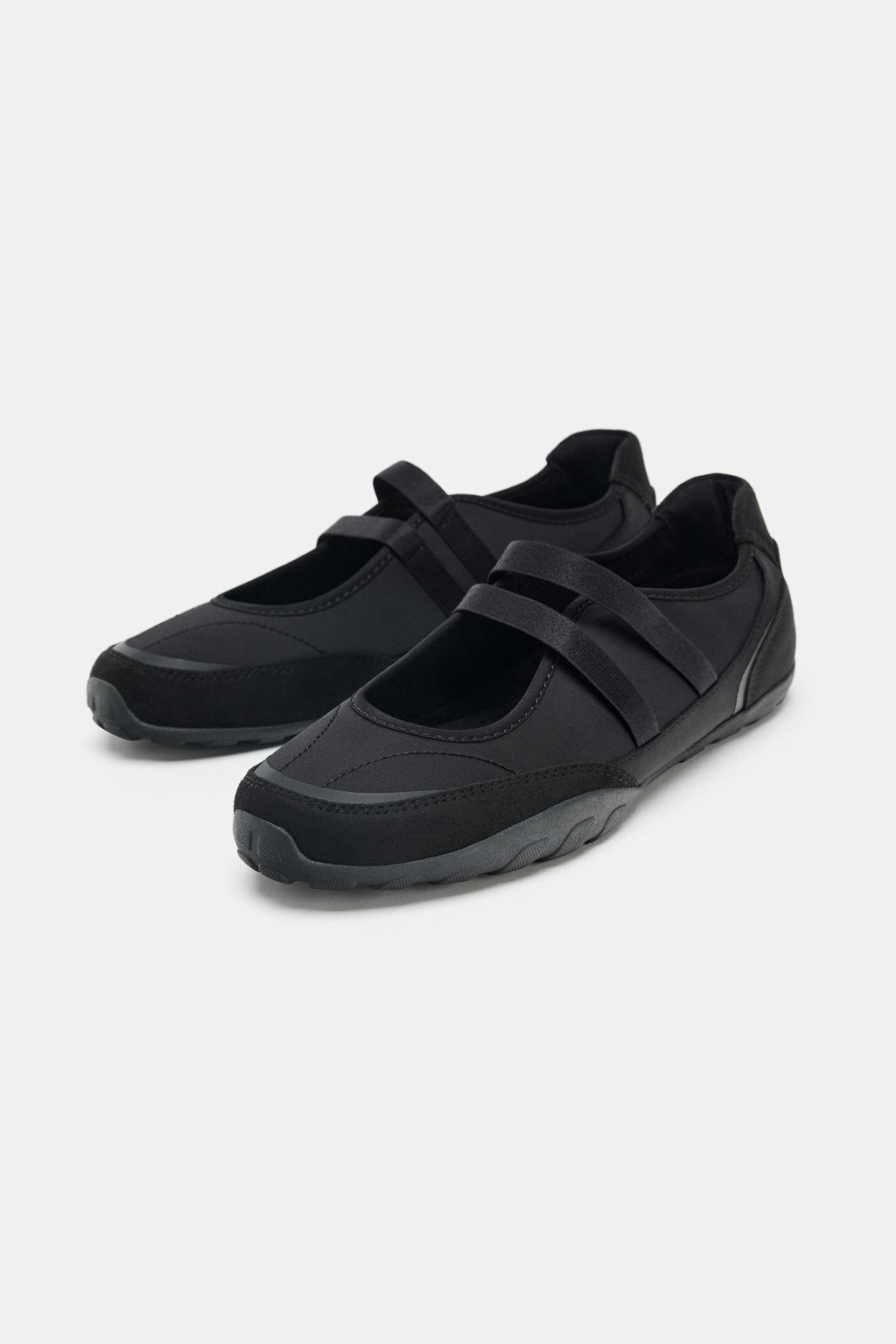 TWO-TONE DOUBLE STRAP BALLERINAS - Zara фото 3