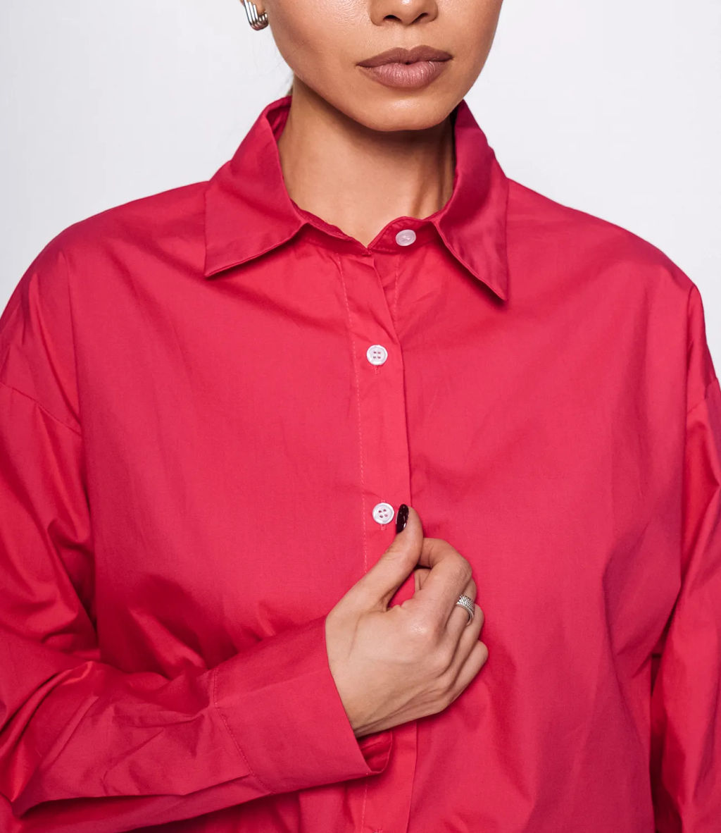 Рубашка #КТ3160 (8), малиновый