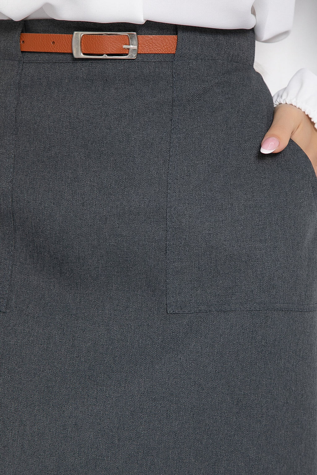 Юбка Ника (серая) Ю12311-27 - Lt collection фото 3