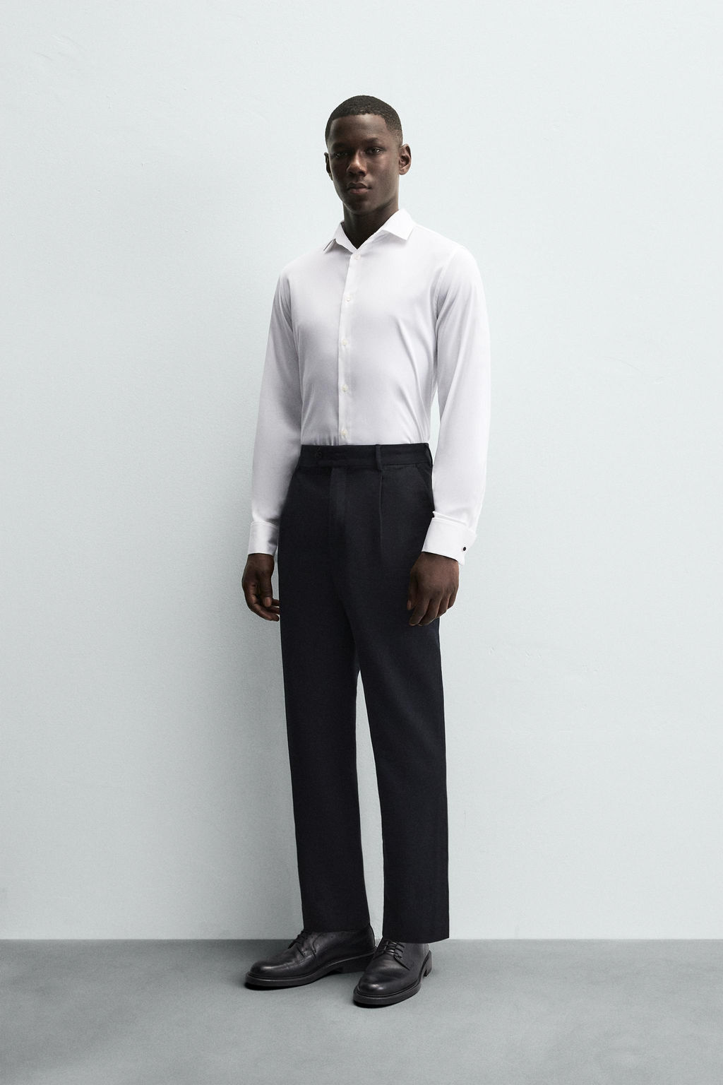 SLIM FIT SHIRT WITH CUFFLINKS - Zara фото 4