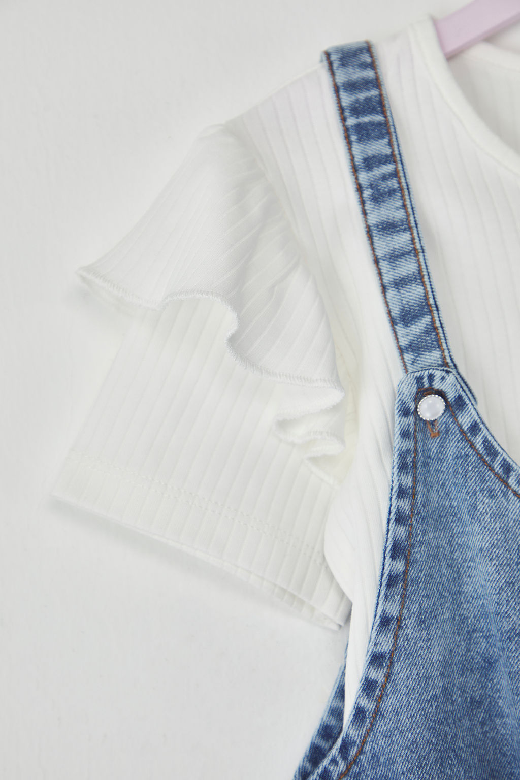 Koyu Mavi K?z Cocuk %100 Pamuk Ask?l? Dokuma Salopet TKDSS25SE00002 - Trendyolmilla фото 4