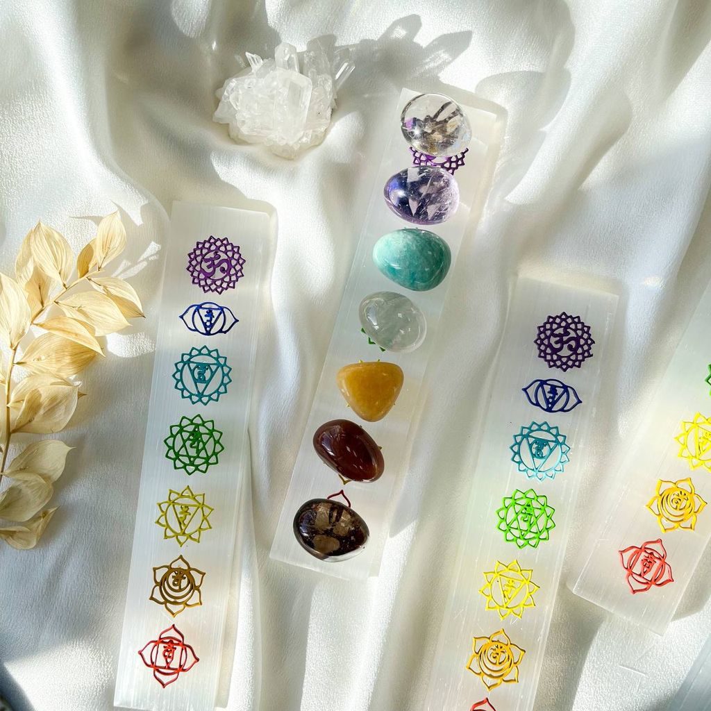 Радуга Самоцветов Пластина Селенит 7 чакр  фото 4