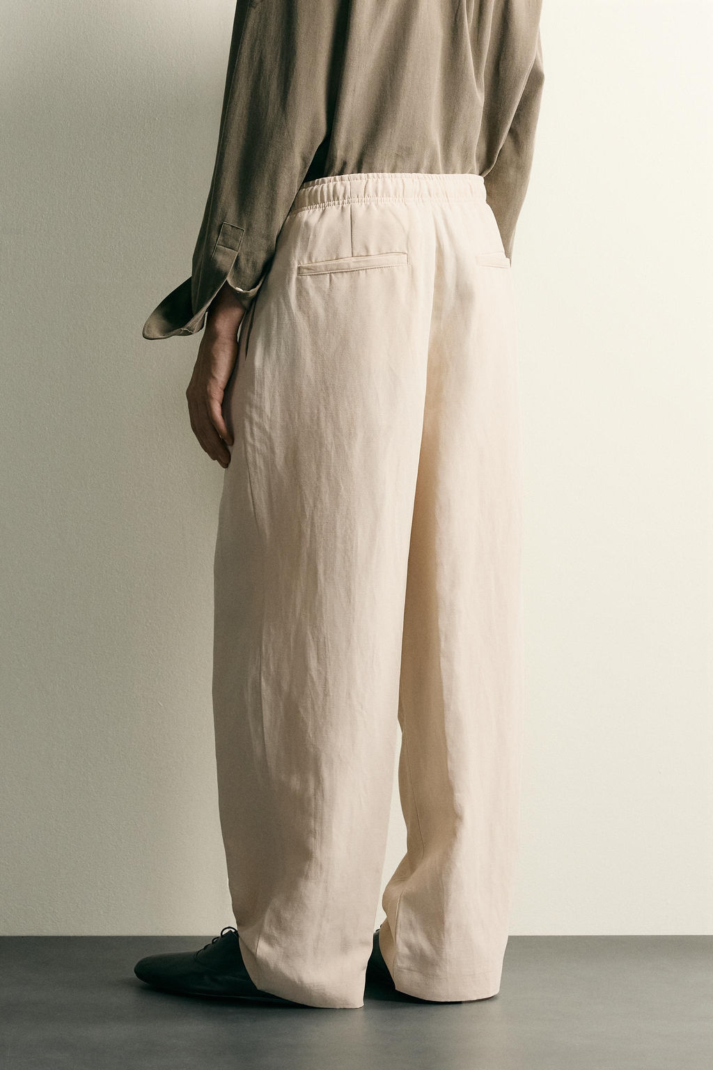 PANTAL?N RELAXED FIT VISCOSA - LINO / Crudo - Zara фото 12
