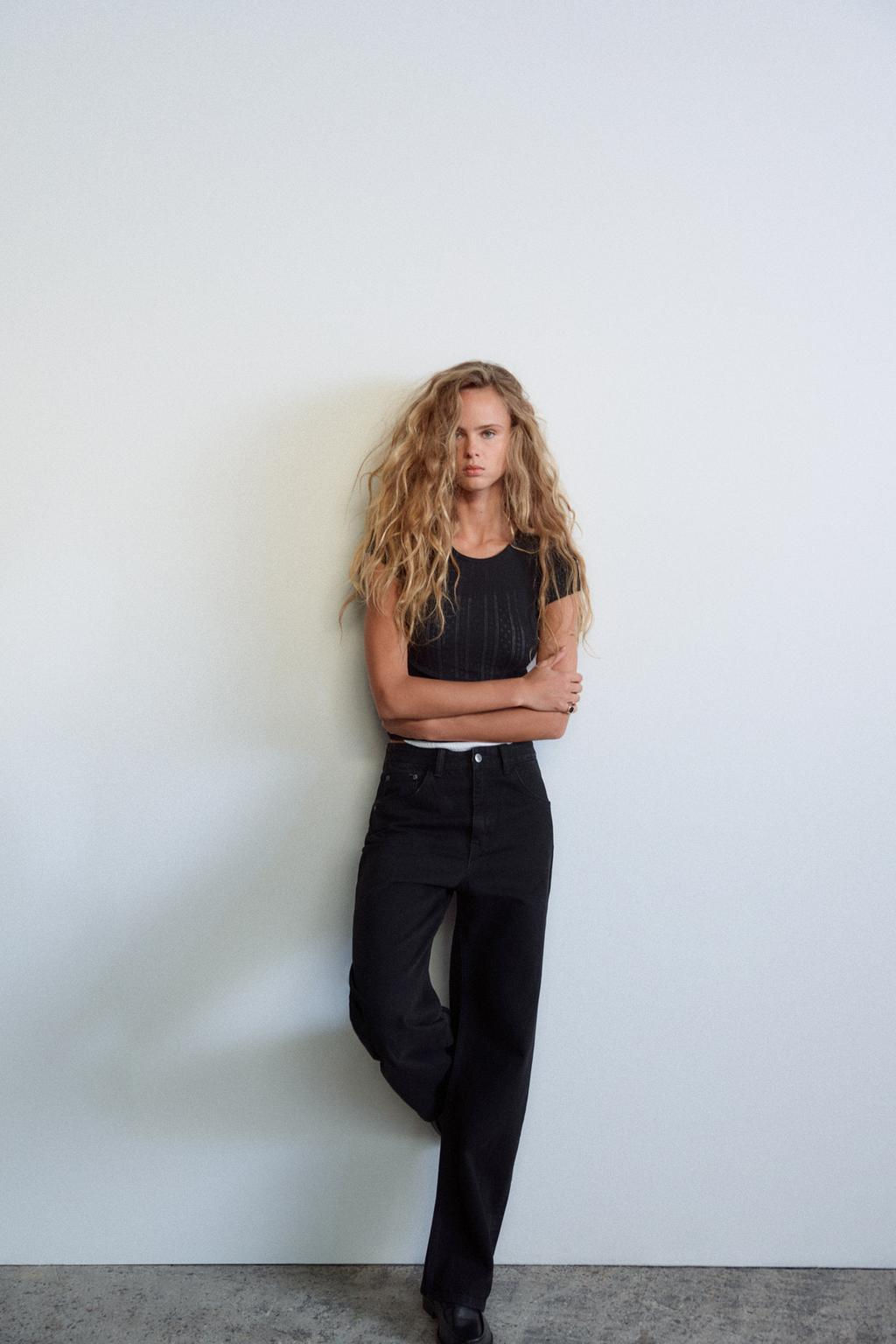 TRF CURVED HIGH-WAIST JEANS - Zara фото 2