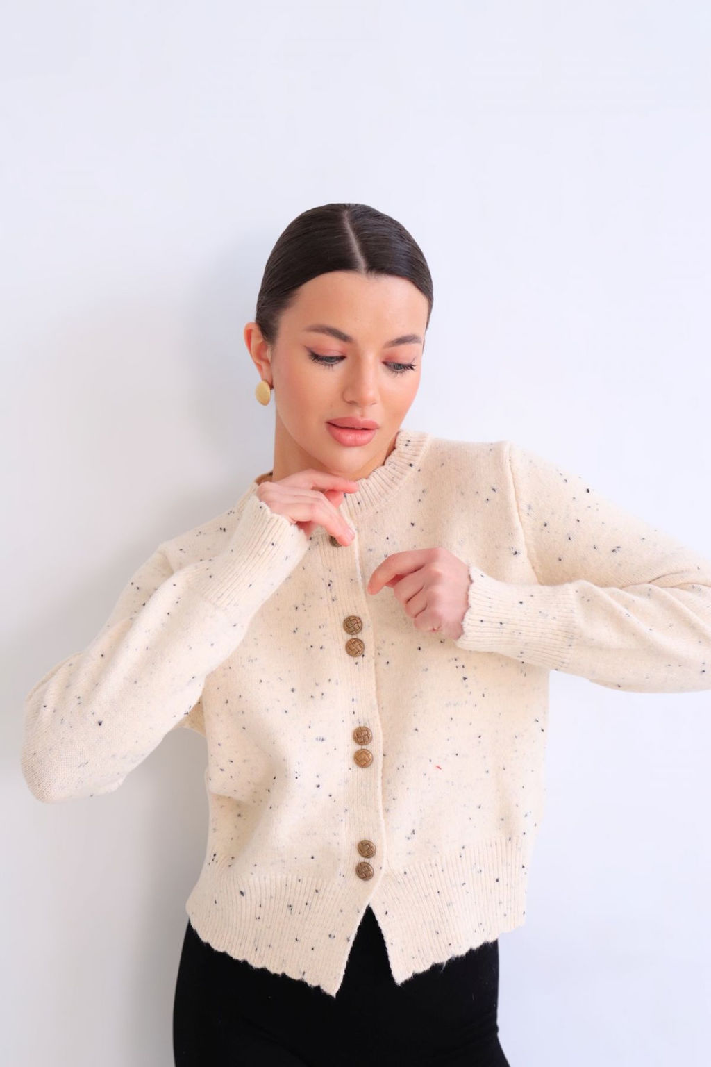 Martichelli Кардиган бежевый в крапинку  фото 23