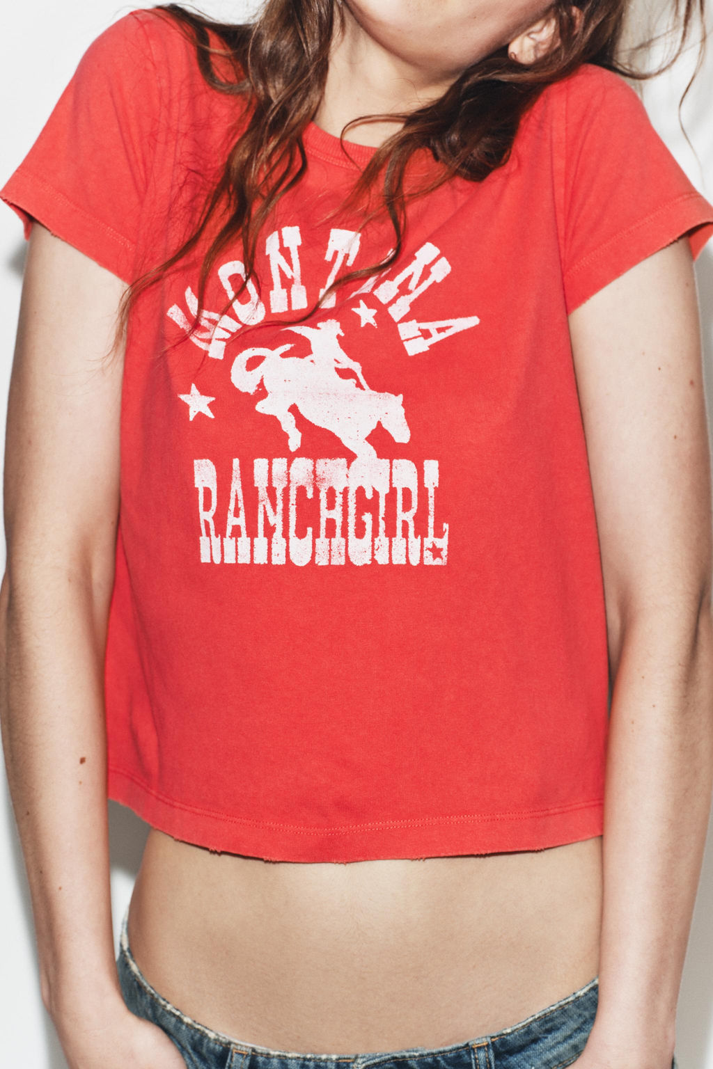 CAMISETA TEXTO DELANTERO / Rojo - Zara фото 2