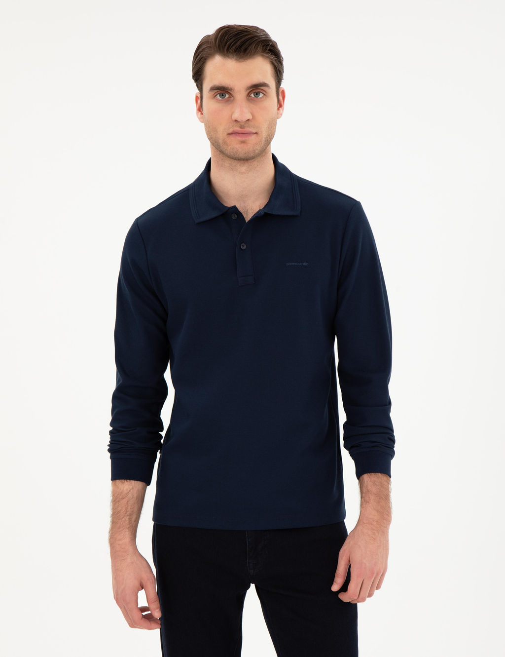 Lacivert Slim Fit K_vr_lmaz Yaka Sweatshirt
