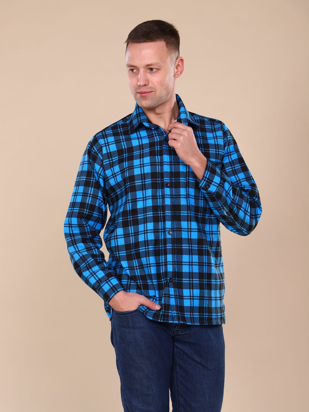 Р1 Сорочка мужская фланель