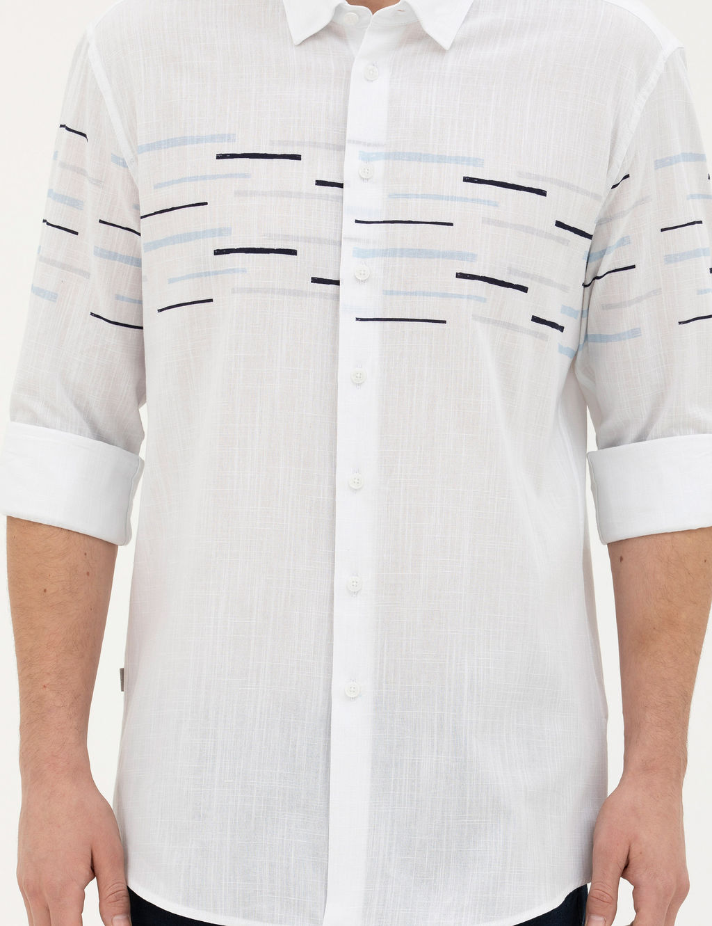 Lacivert Slim Fit Uzun Kollu G_mlek