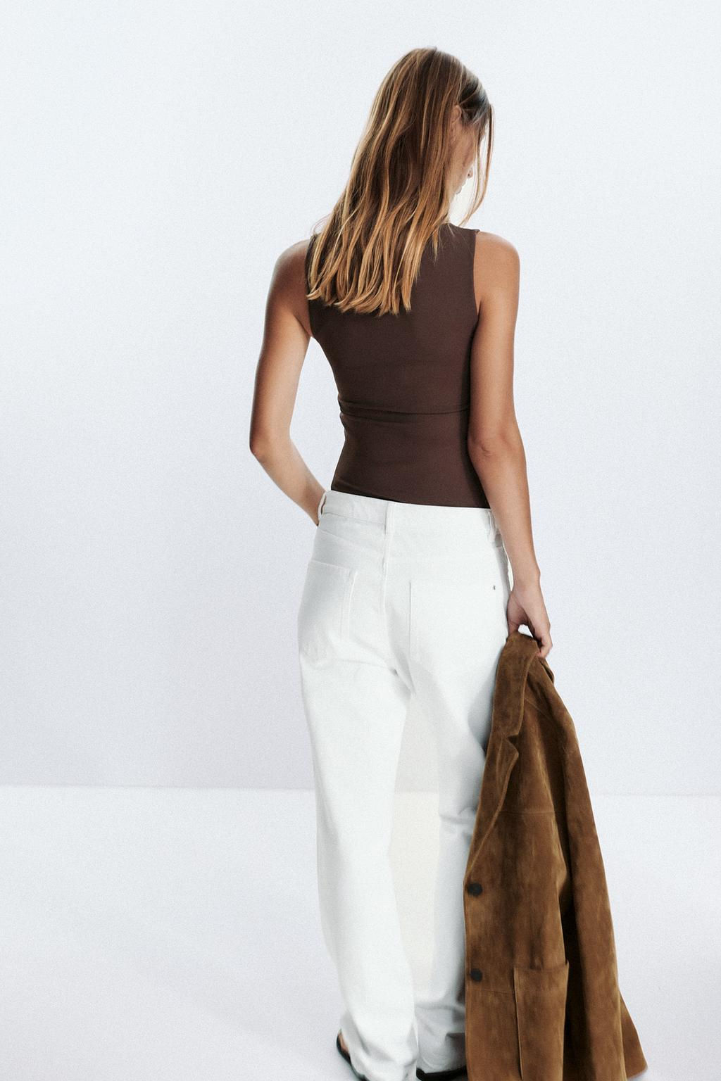 POLYAMIDE TOP WITH WIDE STRAPS - Zara фото 32