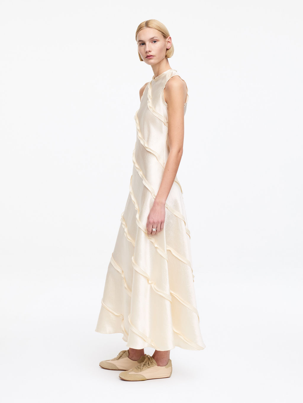 Vestido de sat?n con volantes - H&m фото 6