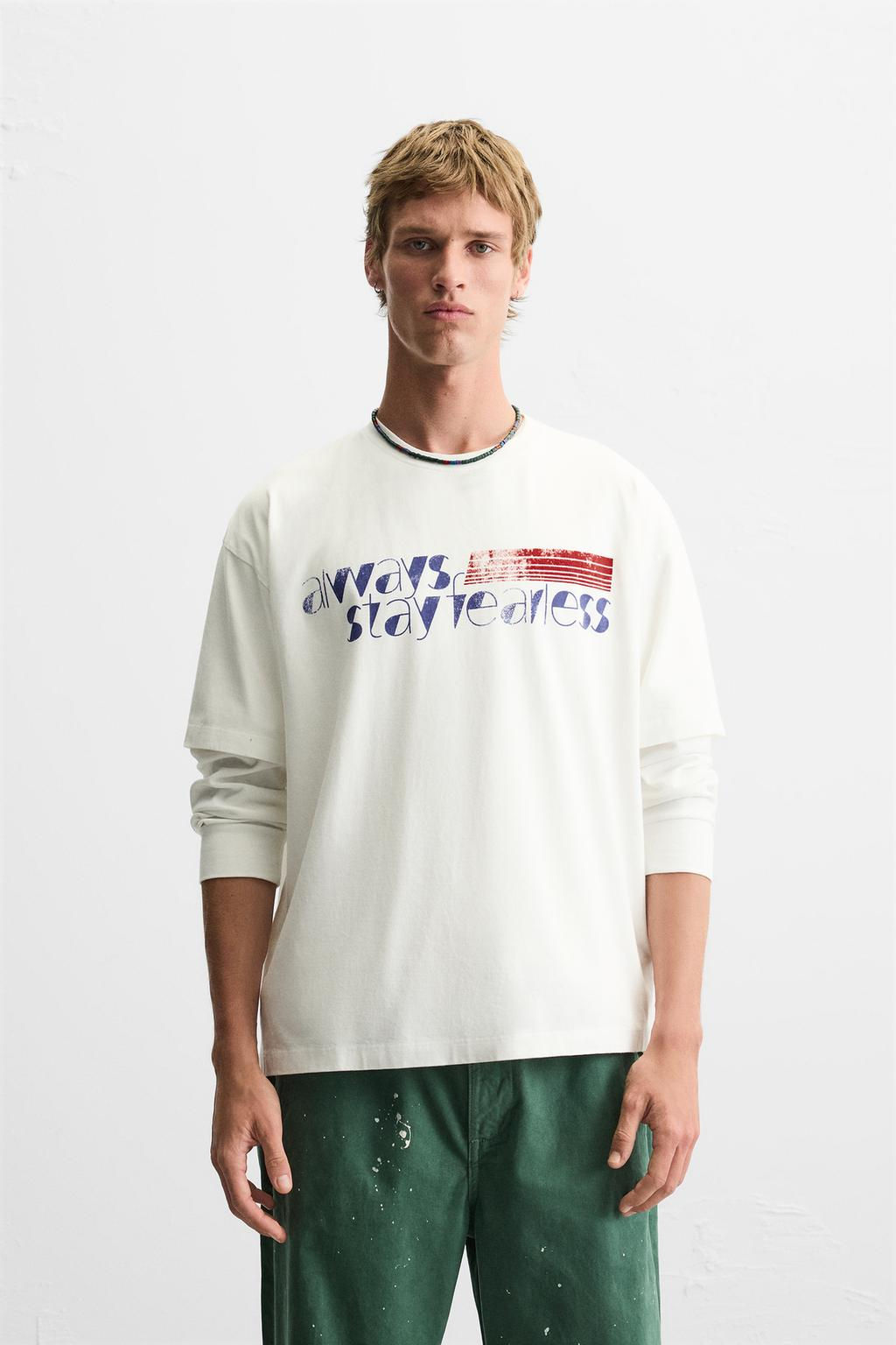 SLOGAN PRINT T-SHIRT - Zara фото 2