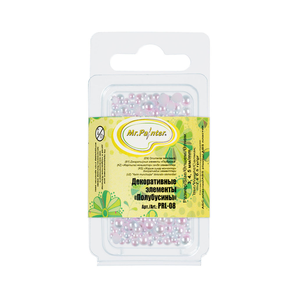 Mr.Painter PRL-08 Декоративные элементы Полубусины 5 х 7 г  1 г
