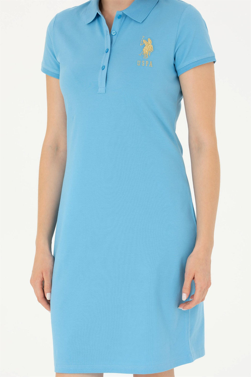 Женское бирюзовое трикотажное платье - U.s. polo assn фото 13