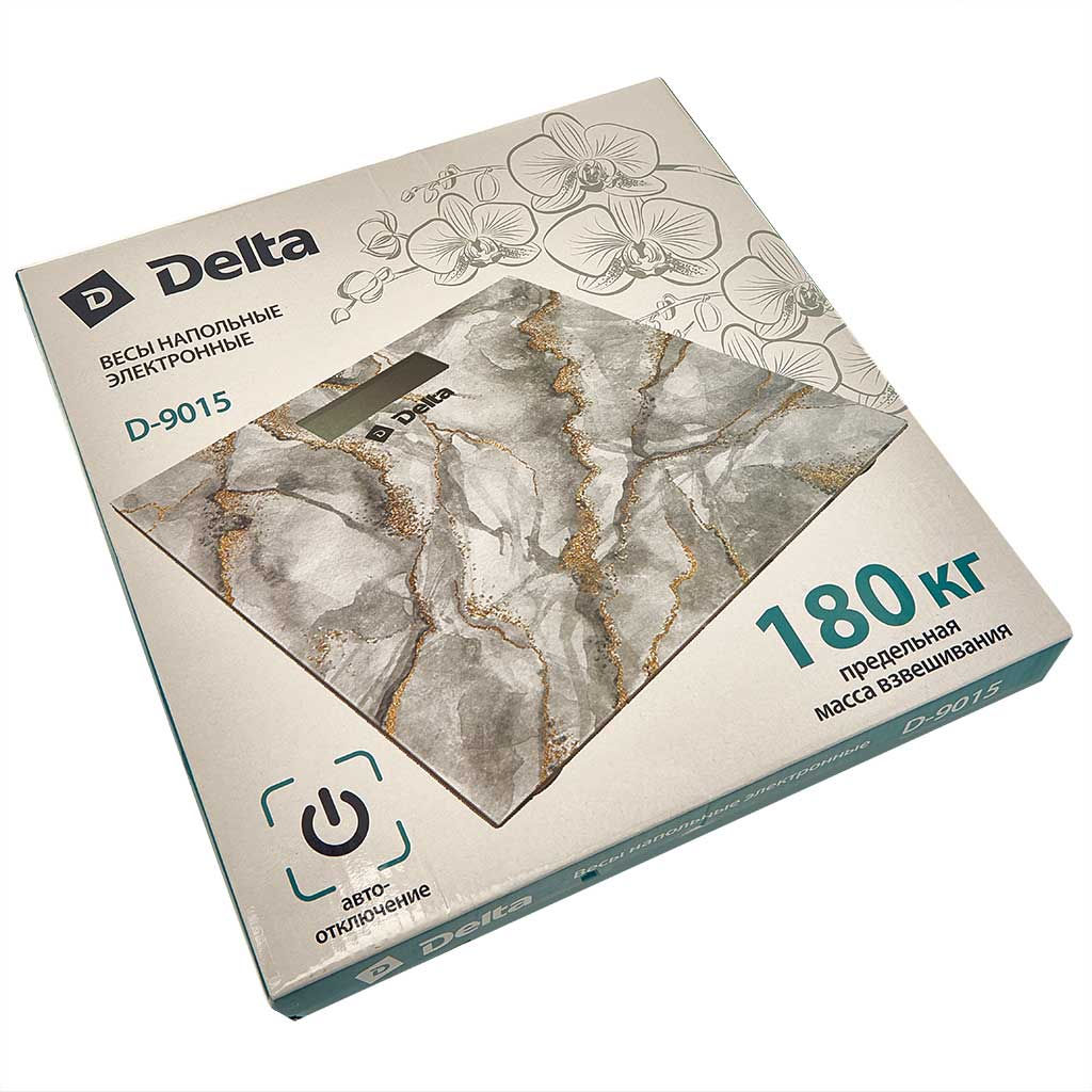 Весы напольные электронные DELTA D-9015 Белый мрамор