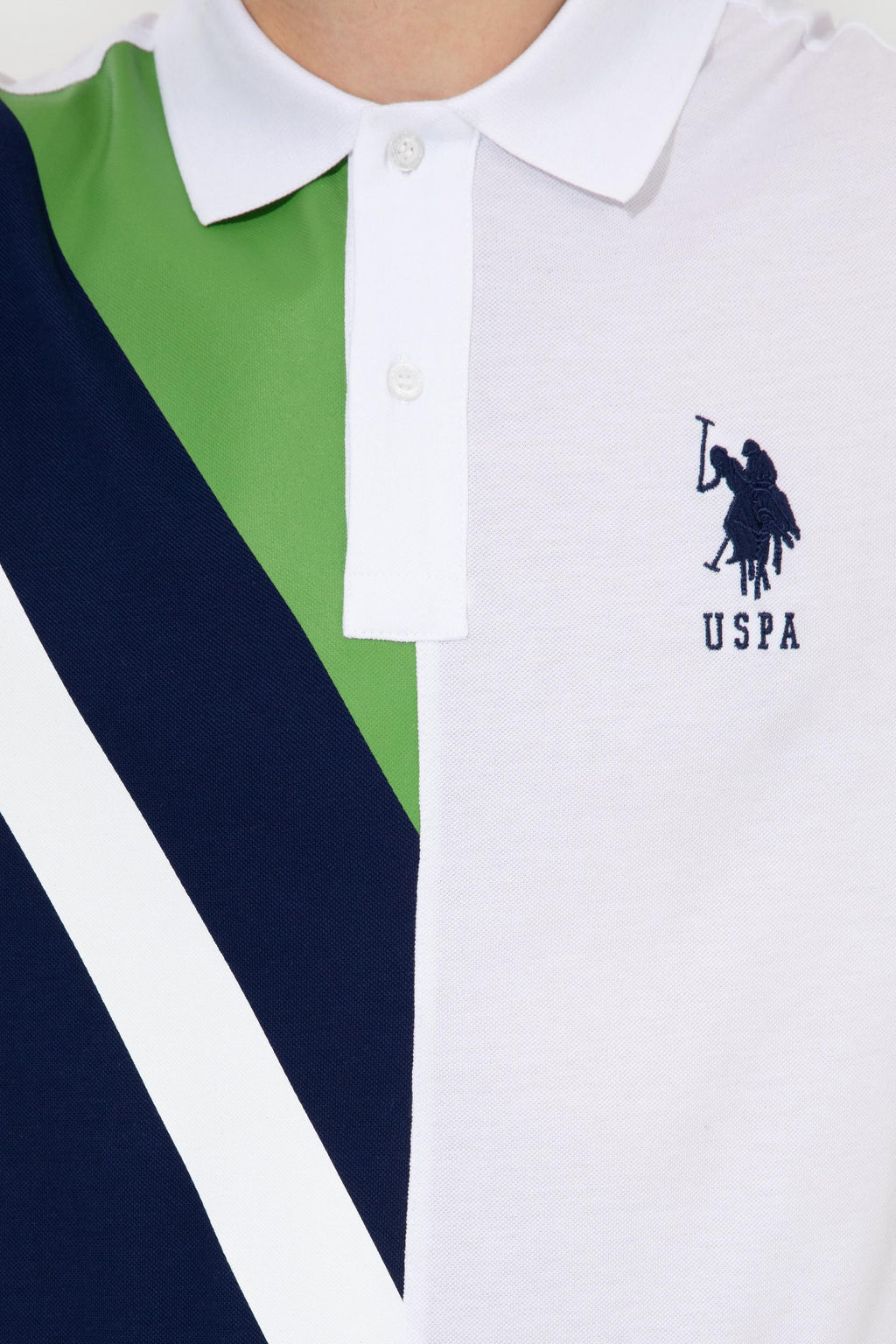 Мужская темно-синяя футболка с воротником-поло - U.s. polo assn фото 12