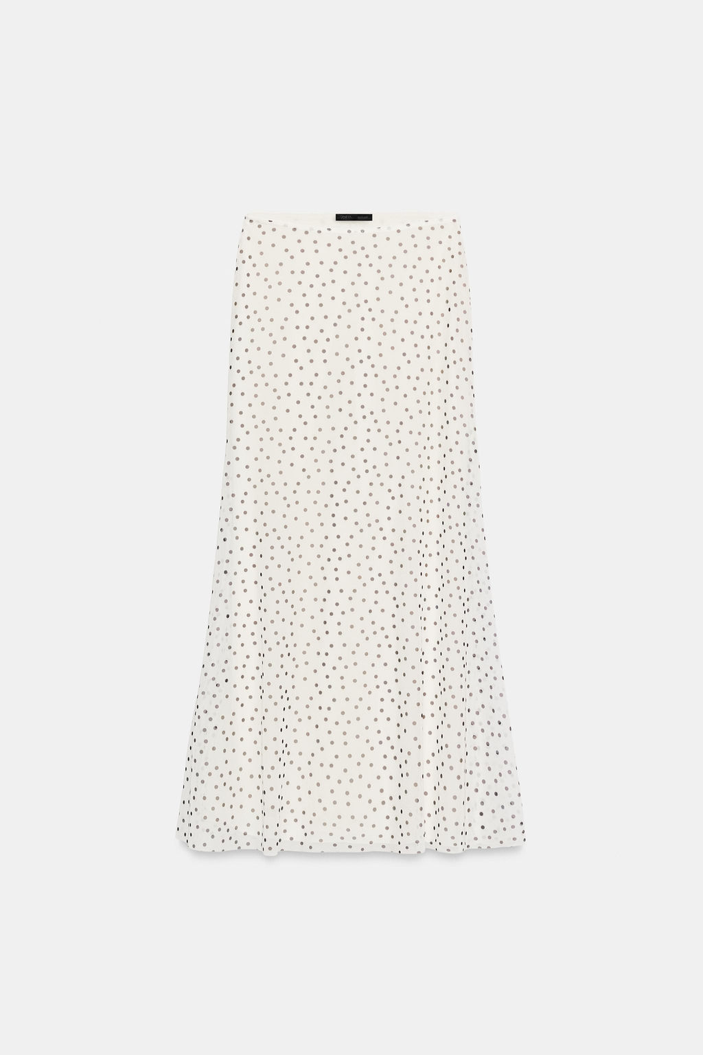 FALDA TUL ESTAMPADO LUNARES / Blanco / Negro - Zara фото 9